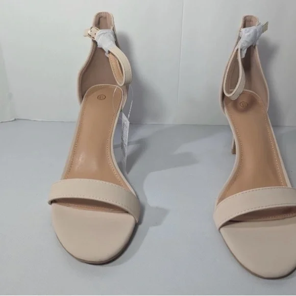 NEW-Size 8.5M Womens mysoft Stiletto Heeled Sandals Open Toe Nude Color JD03 - Picture 4 of 7